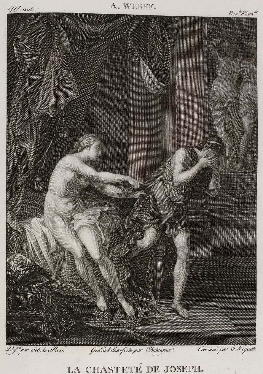 Die Keuschheit des Joseph, nach Adriaen van der Werff von Denis Sebastien Leroy