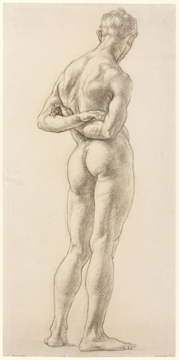 Studie einer männlichen Figur, um 1906-07 von Derwent Lees