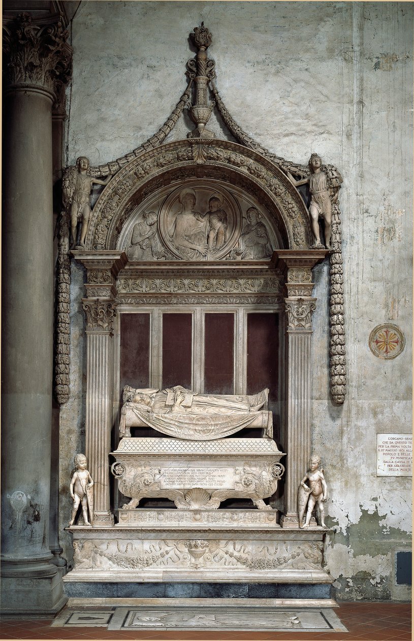 Grab von Carlo Marsuppini, Kanzler der Florentinischen Republik von Desiderio da Settignano