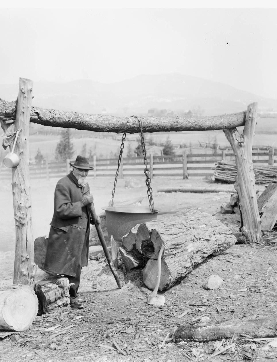 Ahornsirupherstellung auf die gute alte Art von Detroit Publishing Co.