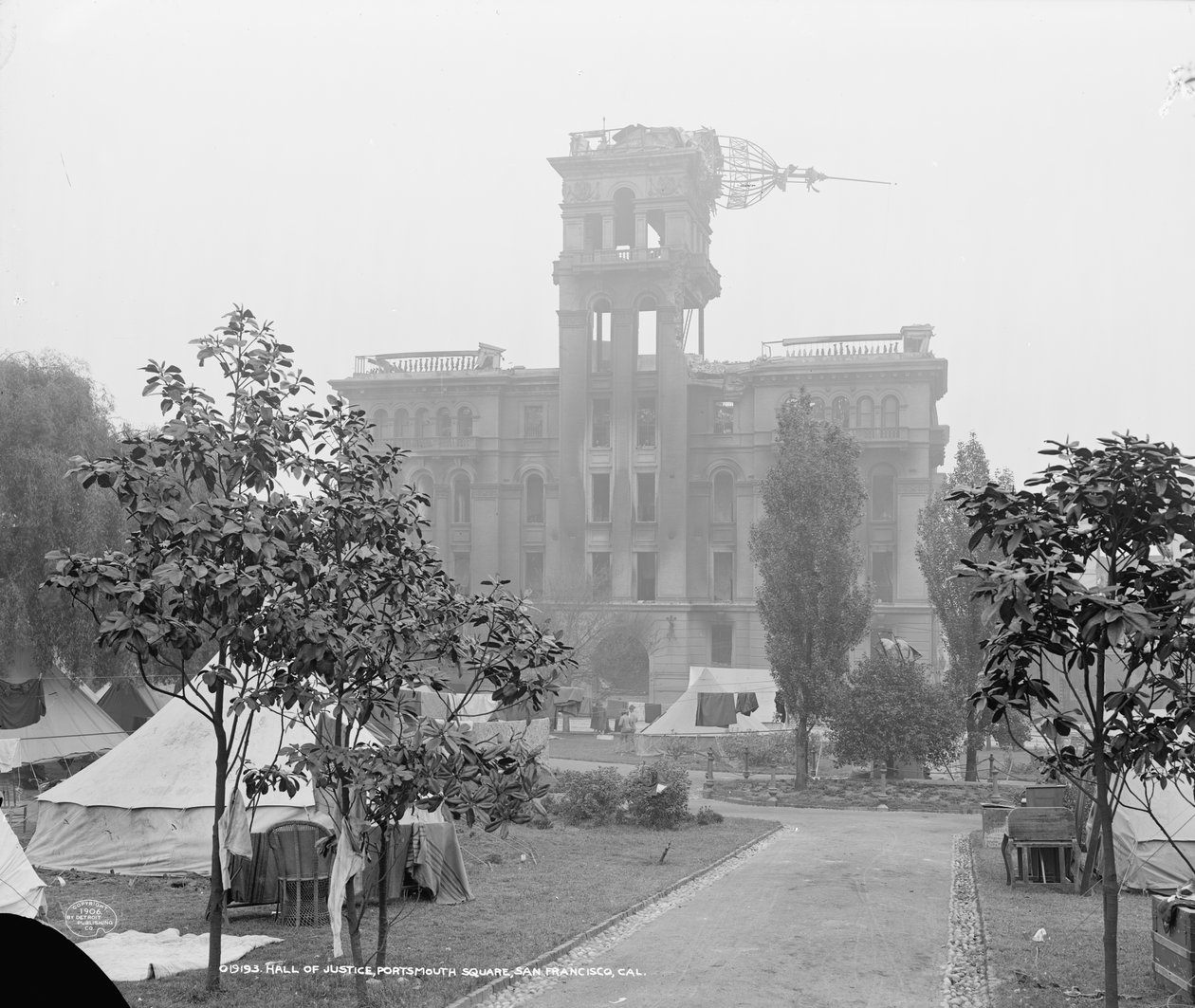 Hall of Justice, Portsmouth Square, San Francisco von Detroit Publishing Co.