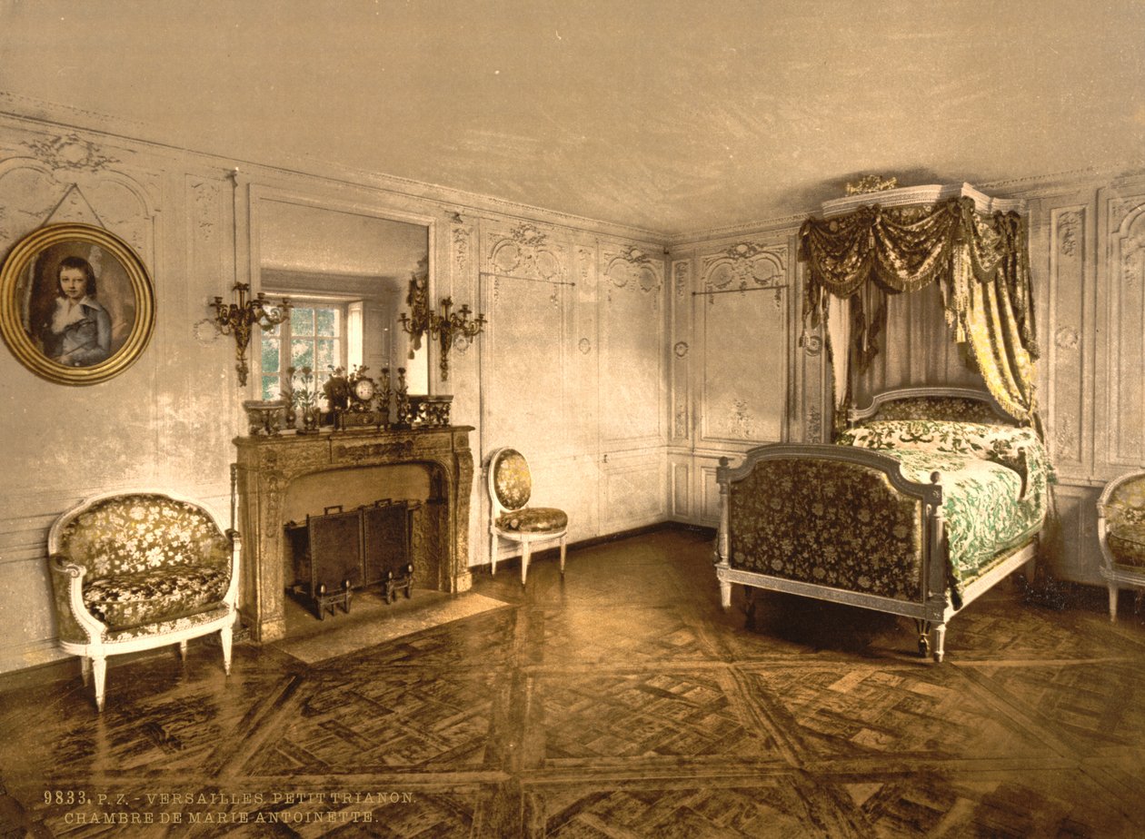 Petit Trianon, Versailles, Zimmer von Marie Antoinette, ca. 1890-1900 von Detroit Publishing Co.