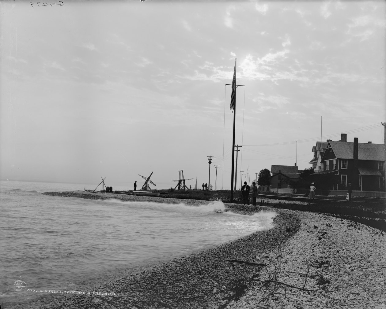 Sonnenuntergang, Mackinac Island, Michigan, um 1908 von Detroit Publishing Co.