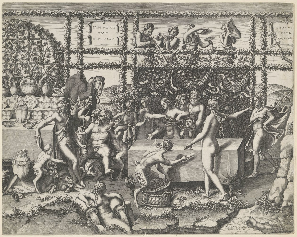 Hochzeitsfest von Amor und Psyche (Mittelteil) von Diana Mantuana