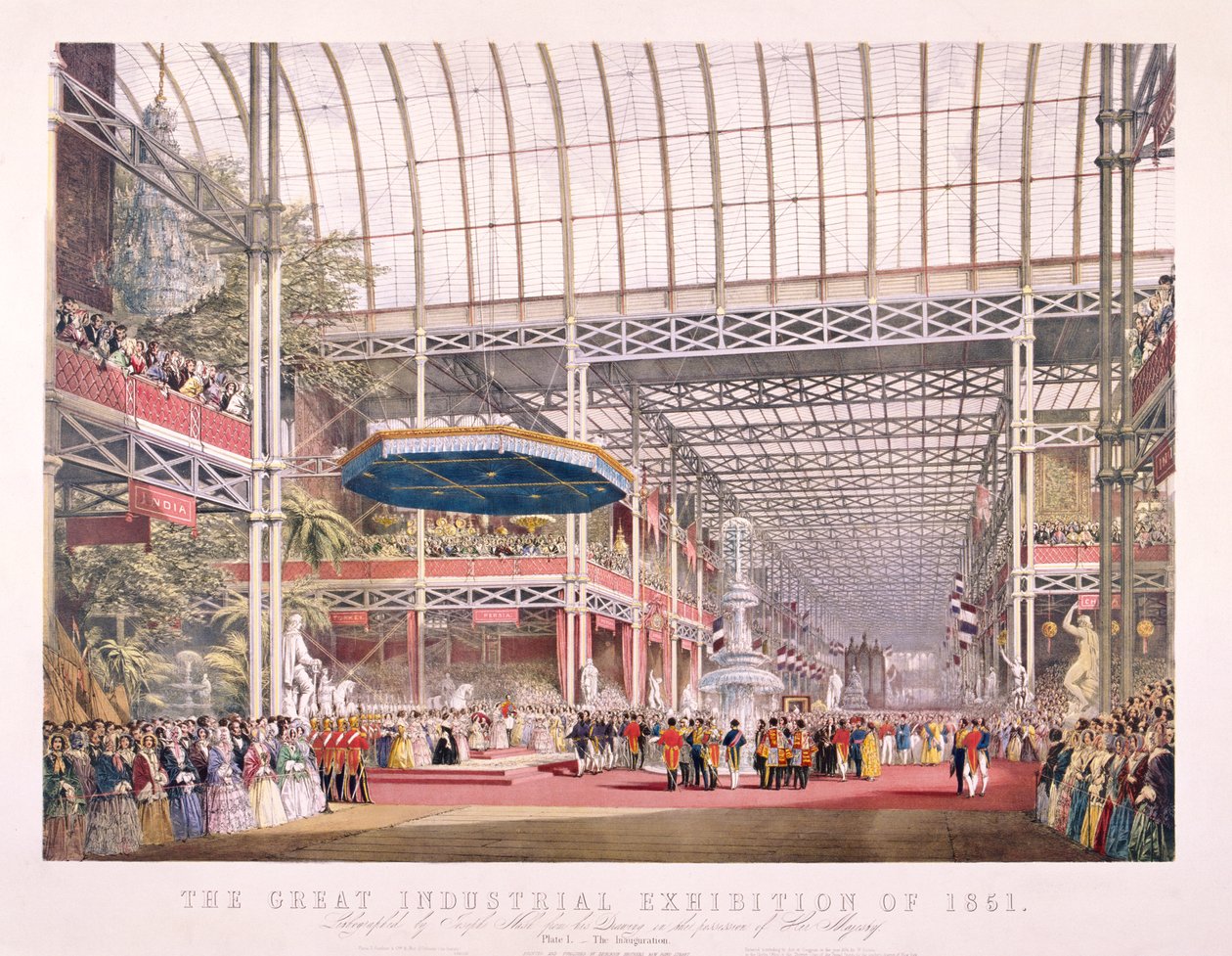 Große Ausstellung, Kristallpalast, Hyde Park, London, 1851 von Dickinson Brothers