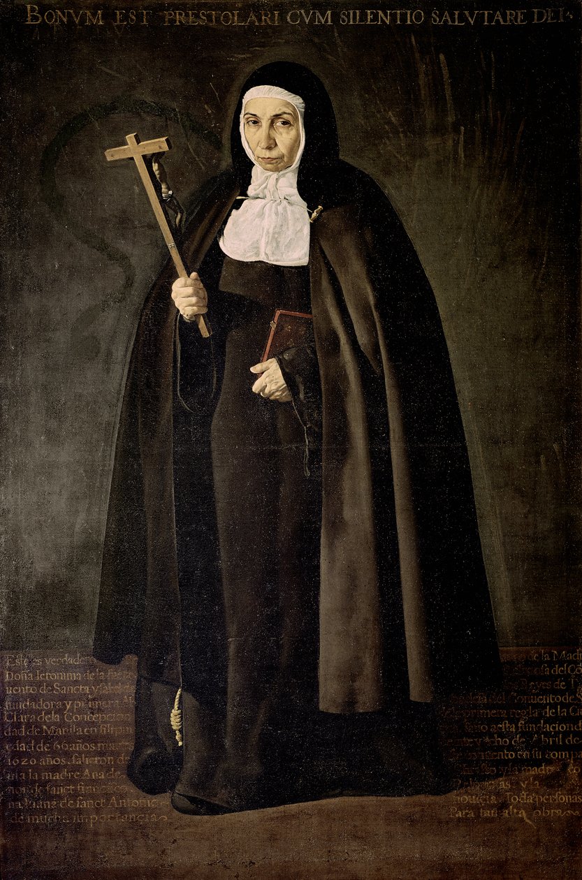 Porträt von Mutter Jeronima de la Fuente von Diego Rodriguez de Silva y Velazquez