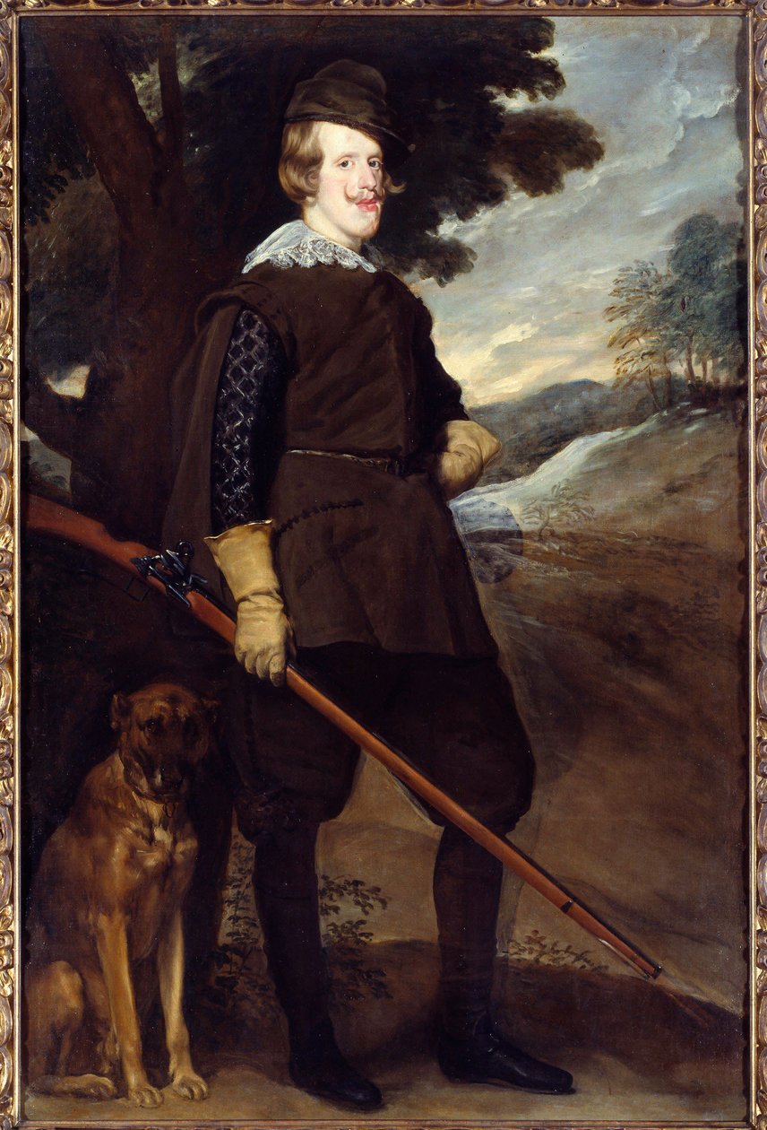 Porträt von Philipp IV. (1605-1665), König von Spanien im Jagdanzug im Alter von 30 Jahren von Diego Velázquez