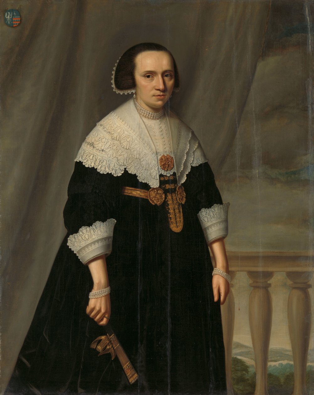 Porträt von Machteld Bas ( - 1681) von Dirck Dircksz. van Santvoort (manner of)