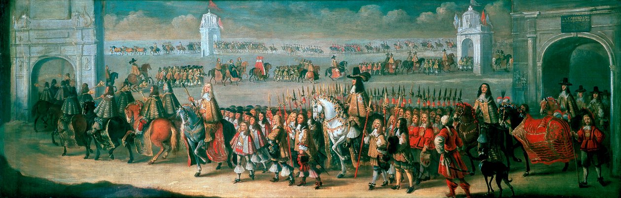 Karl II. zieht vom Tower of London nach Westminster, 22. April 1661 von Dirck Stoop