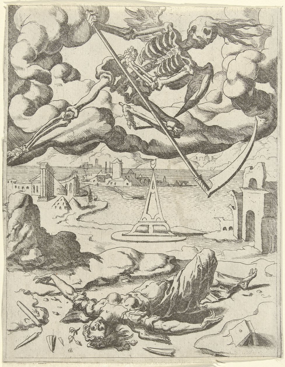 Der Tod überwindet den Glauben von Dirck Volckertsz. Coornhert (possibly)