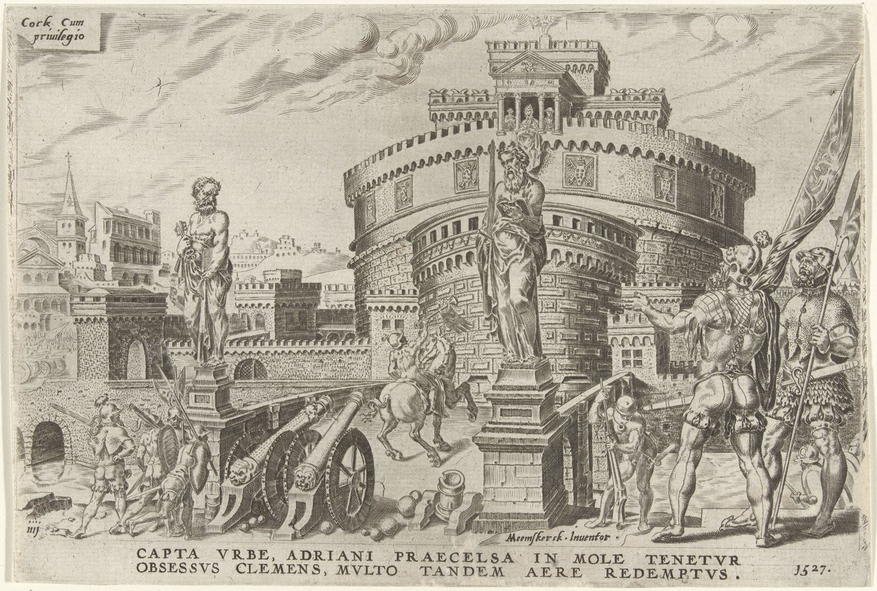 Belagerung der Engelsburg, 1527 von Dirck Volckertsz. Coornhert