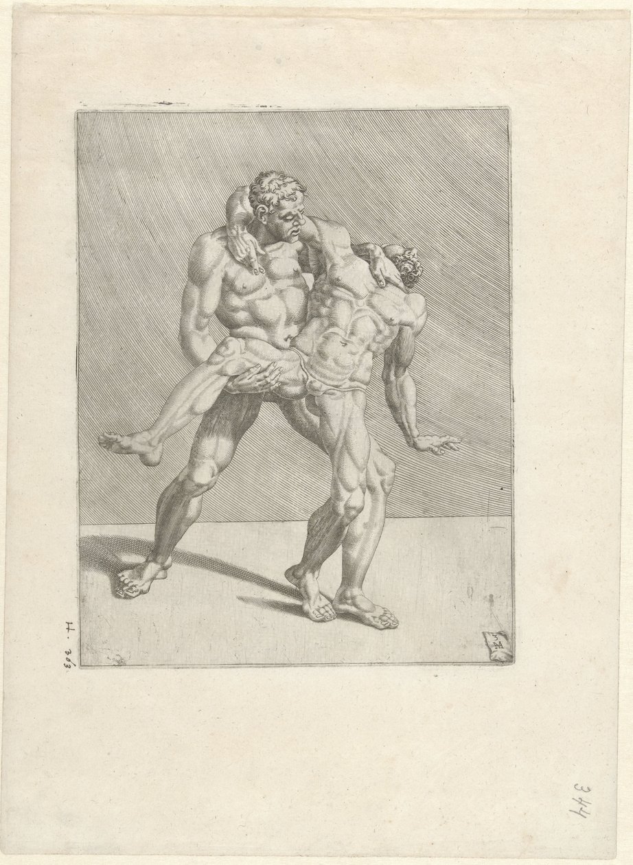 Zwei Ringer (Ringer) von Dirck Volckertsz. Coornhert