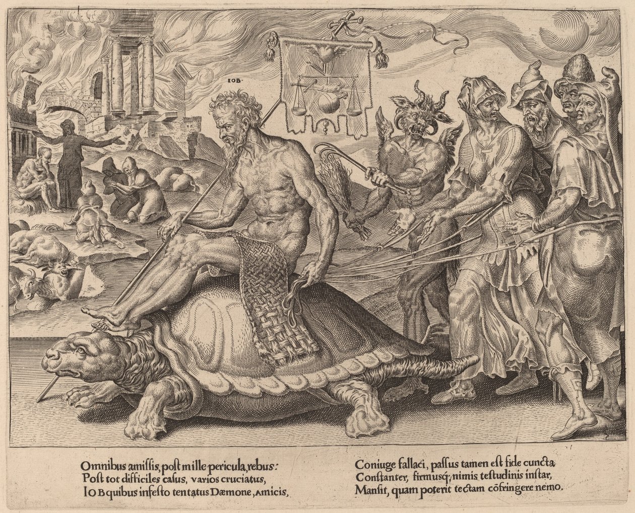Der Triumph von Hiob von Dirck Volckertz Coornhert after Maerten van Heemskerck