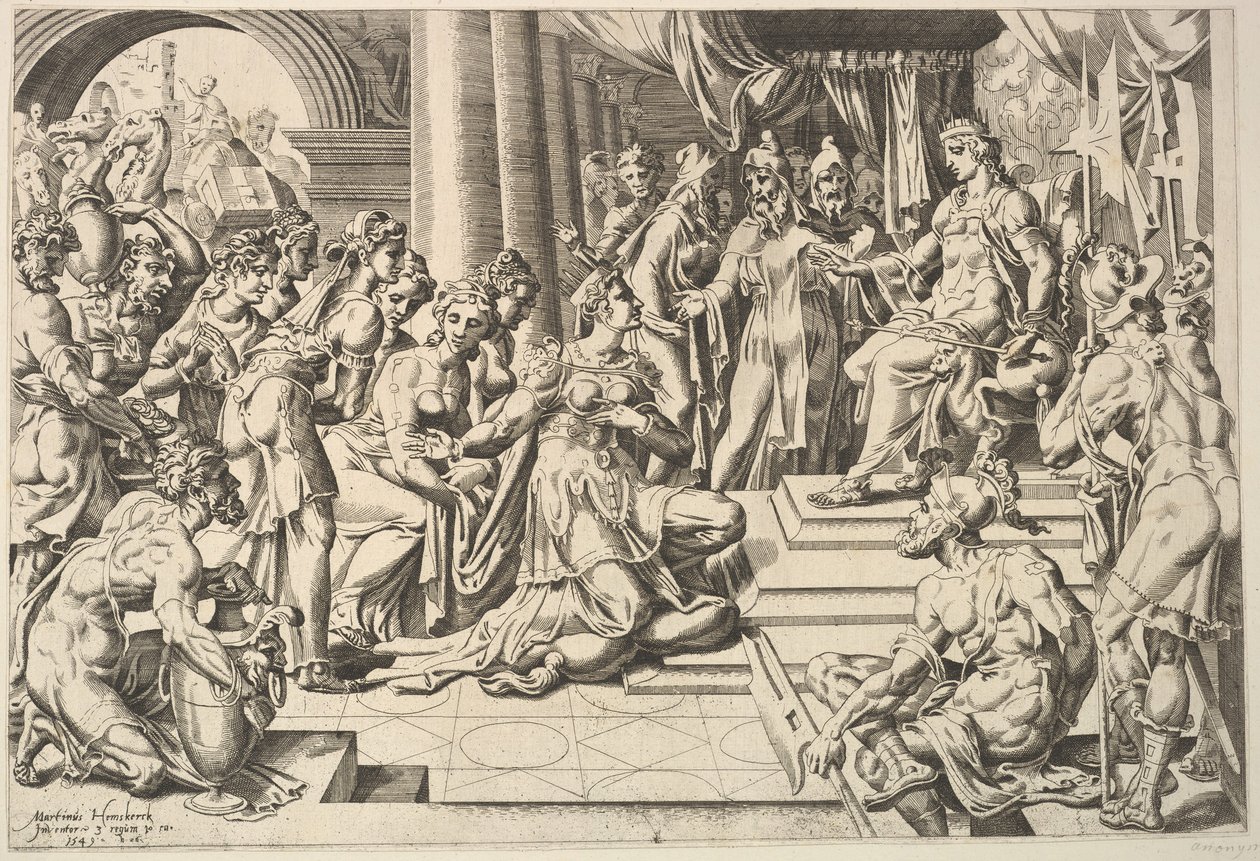 Salomo und die Königin von Saba von Dirck Volkertsen Coornhert