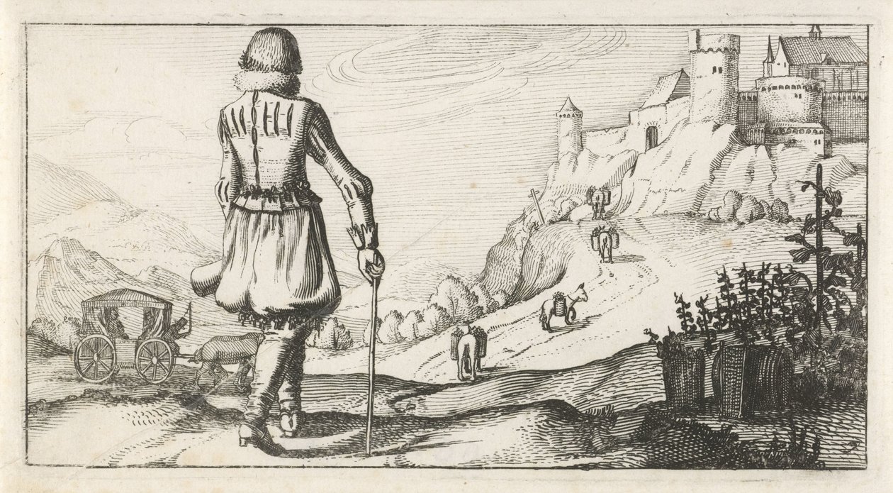 Mann in Wams in einer Berglandschaft von Dirk Eversen Lons