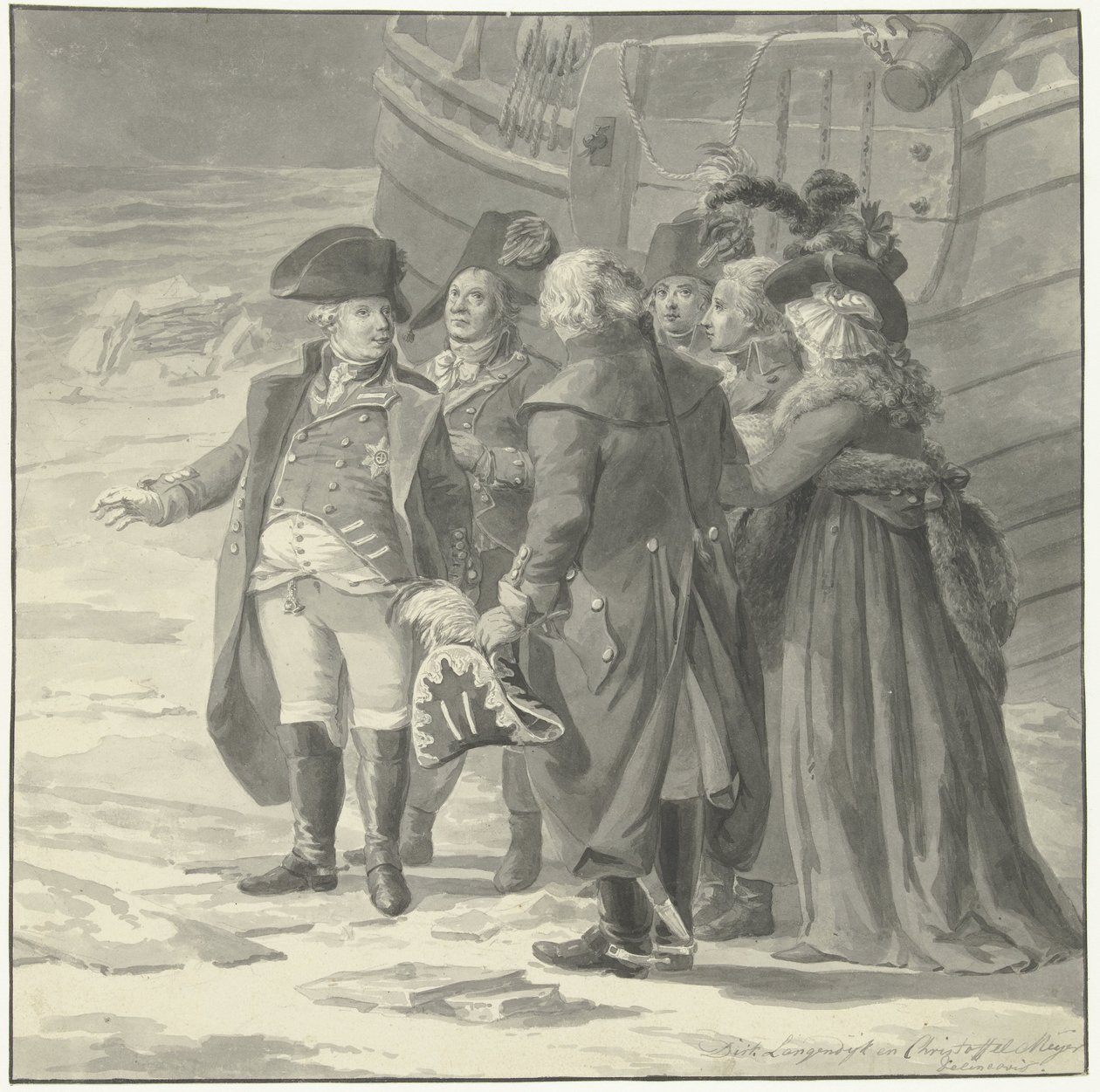 Die Abreise von Wilhelm V. nach England, 18. Januar 1795 von Dirk Langendijk