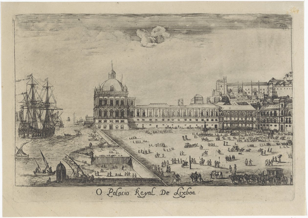 Ansicht des Königspalastes in Lissabon von Dirk Stoop