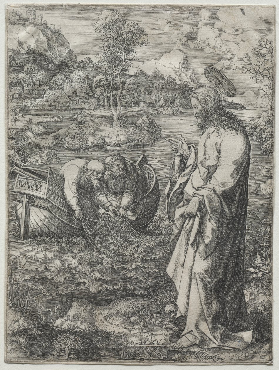 Jesus ruft St. Peter und St. Andreas von Dirk Vellert