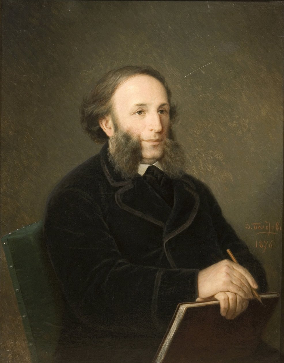 Porträt des Künstlers Ivan Aivazovsky 1817-1900, 1879 von Dmitry Mikhaylovich Bolotov