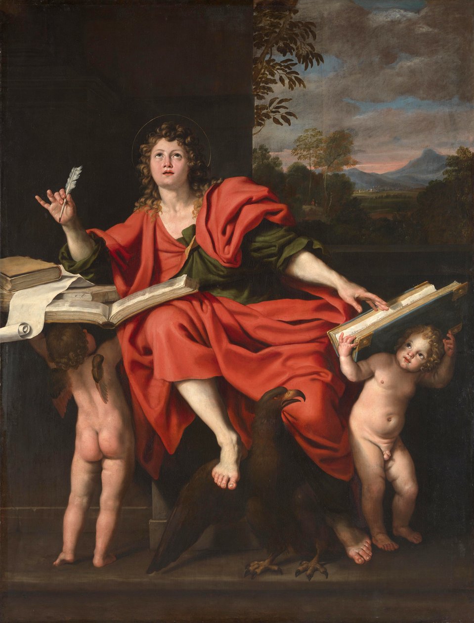 Heiliger Johannes der Evangelist von Domenichino (1581 1641)
