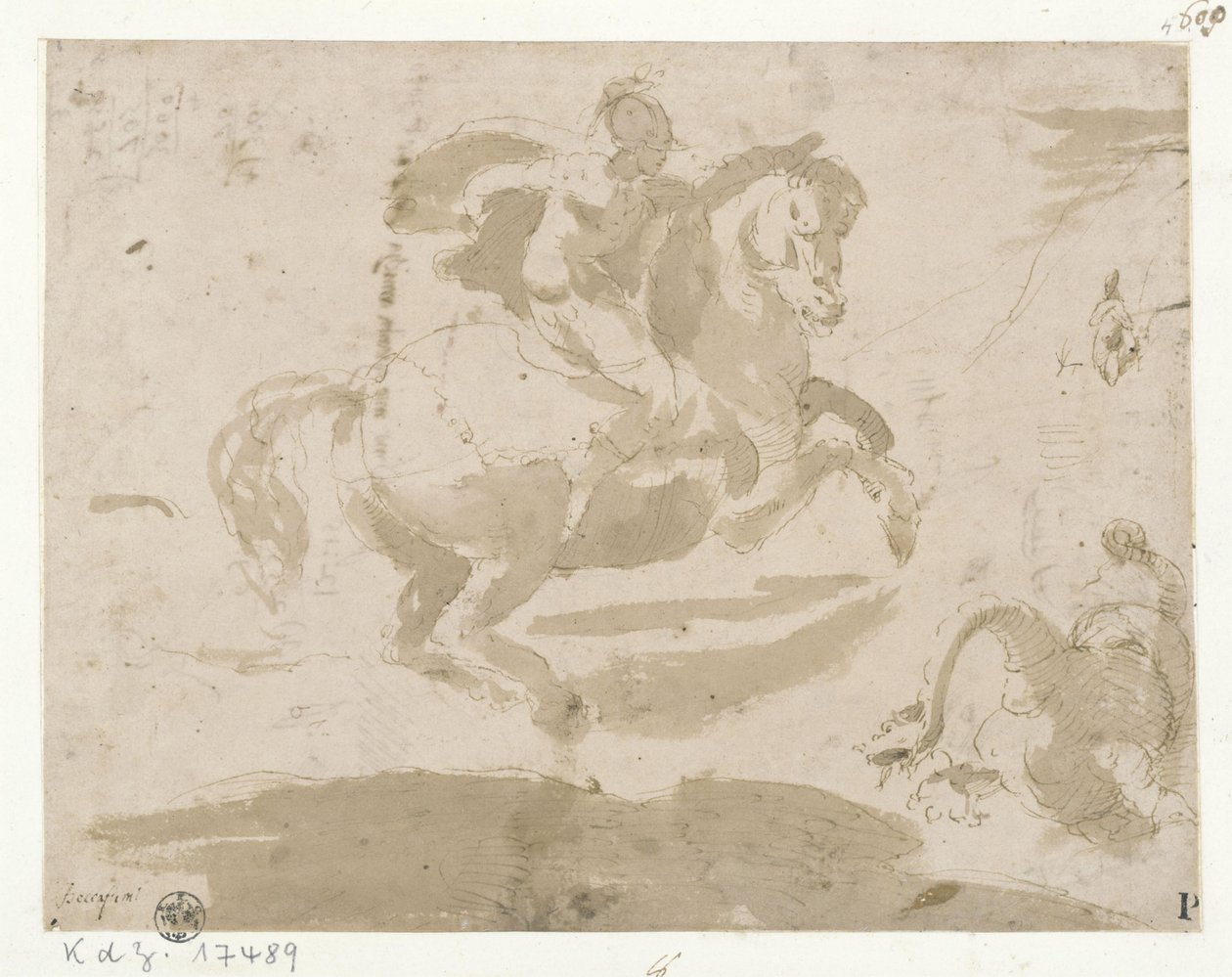 Der Drachenkampf des Heiligen Georg von Domenico Beccafumi