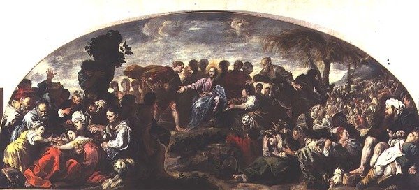 Speisung der Fünftausend von Domenico Fetti or Feti