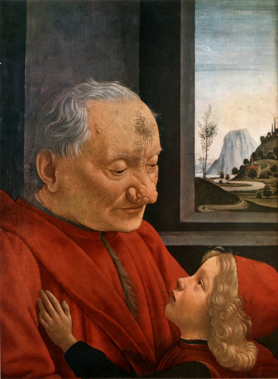 Ein alter Mann und sein Enkel von Domenico Ghirlandaio