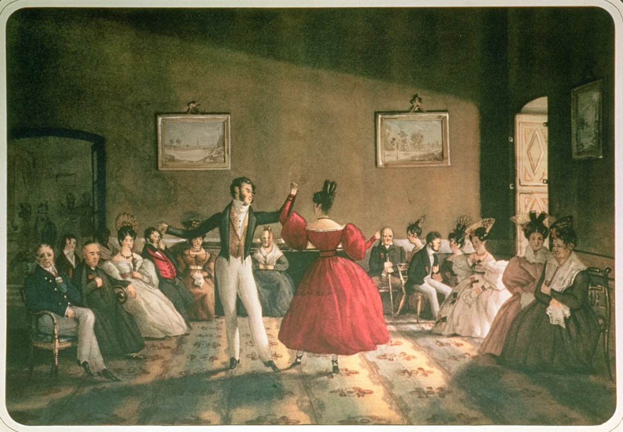 Tanz in einem Salon in Buenos Aires (ca. 1831) von Domenico Pellegrini