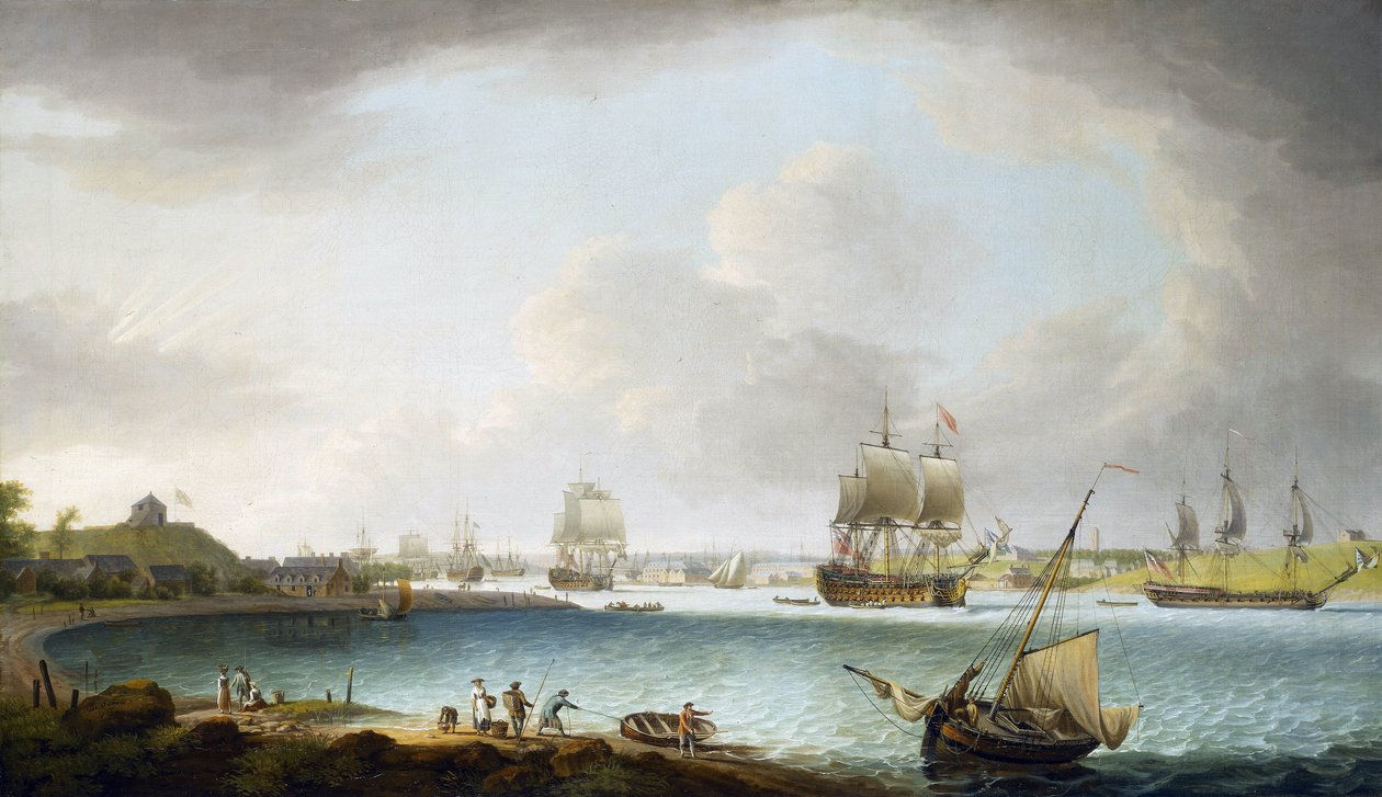 Britische Royal Navy Kriegsschiffstaffel in Plymouth, England von Dominic Serres