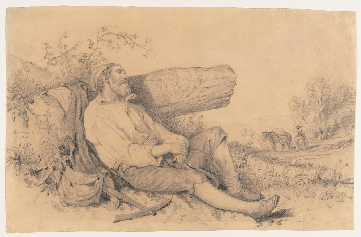 Schlafender Feldarbeiter, 1842 von Dominique Louis Papety