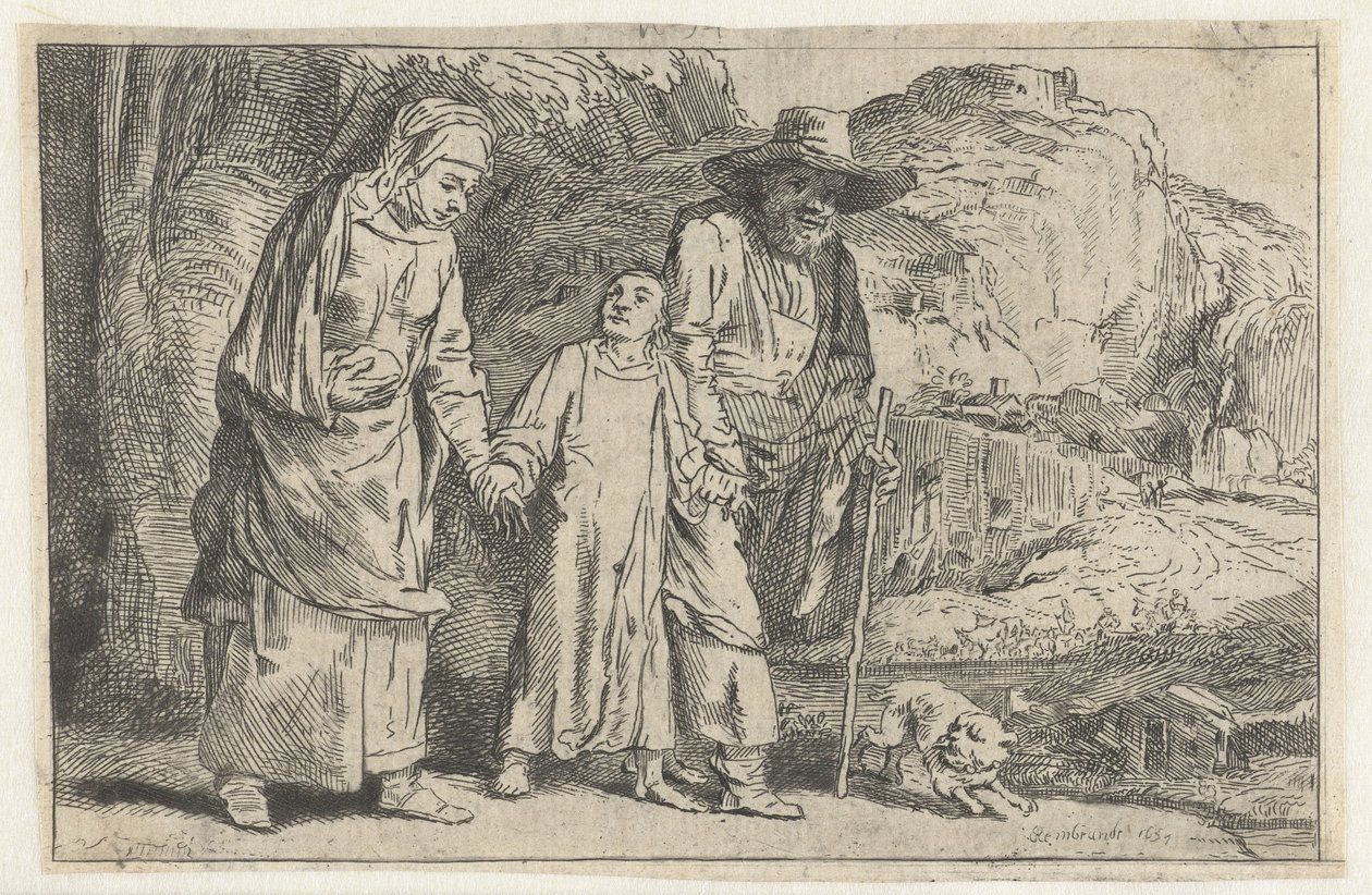 Christus kehrt mit seinen Eltern aus dem Tempel zurück von Dominique Vivant Denon (baron)