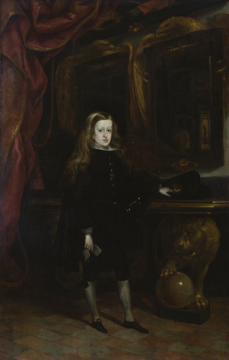 Porträt von Karl II. (1661-1700) von Habsburg im Alter von 12 Jahren von Don Juan Carreno de Miranda