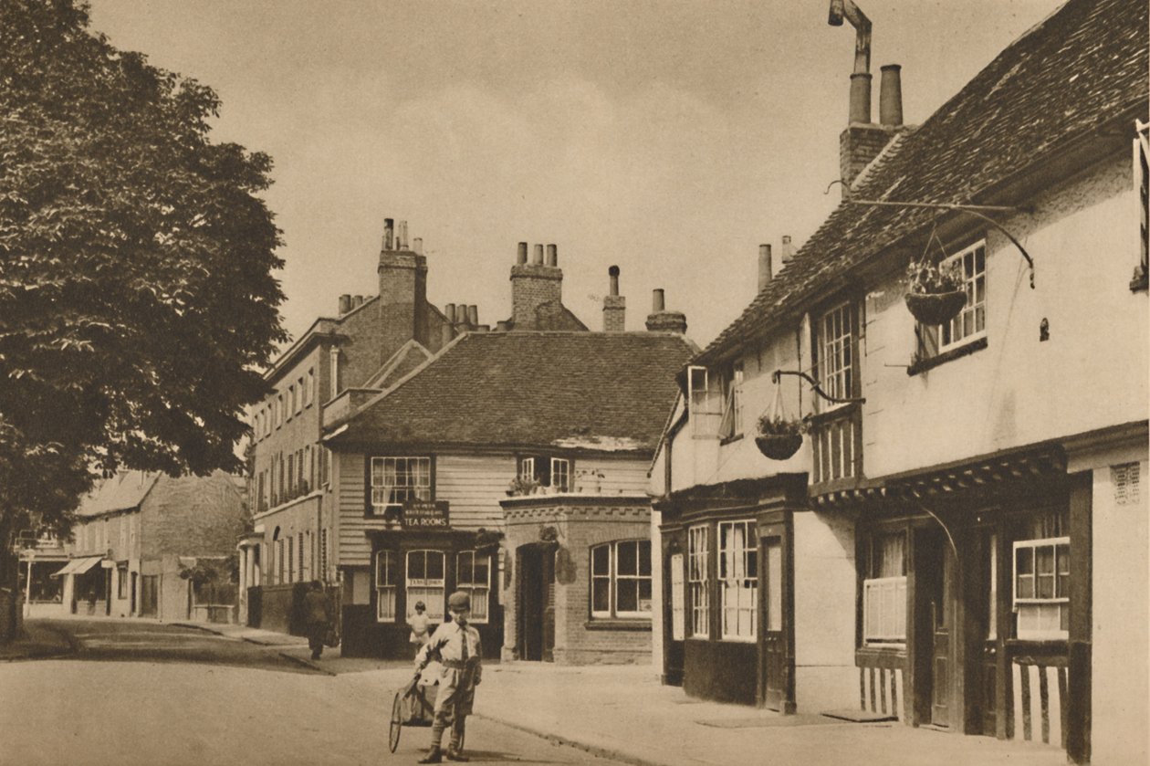 Church Street, Chiswick, mit dem ehemaligen Burlington Arms, um 1935 von Donald McLeish