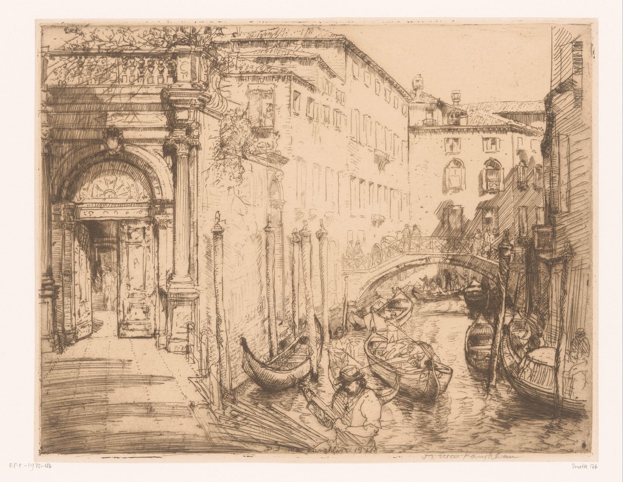 Ansicht von Venedig 1911 (Der weiße Palast) von Donald Shaw MacLaughlan (signed by artist)
