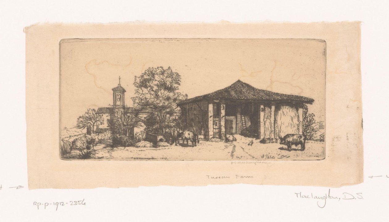 Toskanischer Bauernhof von Donald Shaw MacLaughlan (signed by artist)