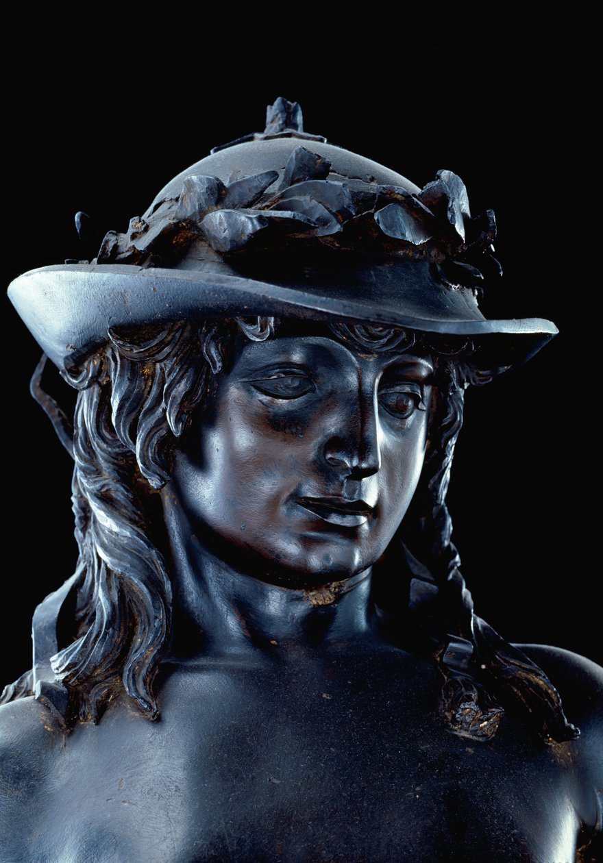 David (Detail des Kopfes), ca. 1440 von Donatello