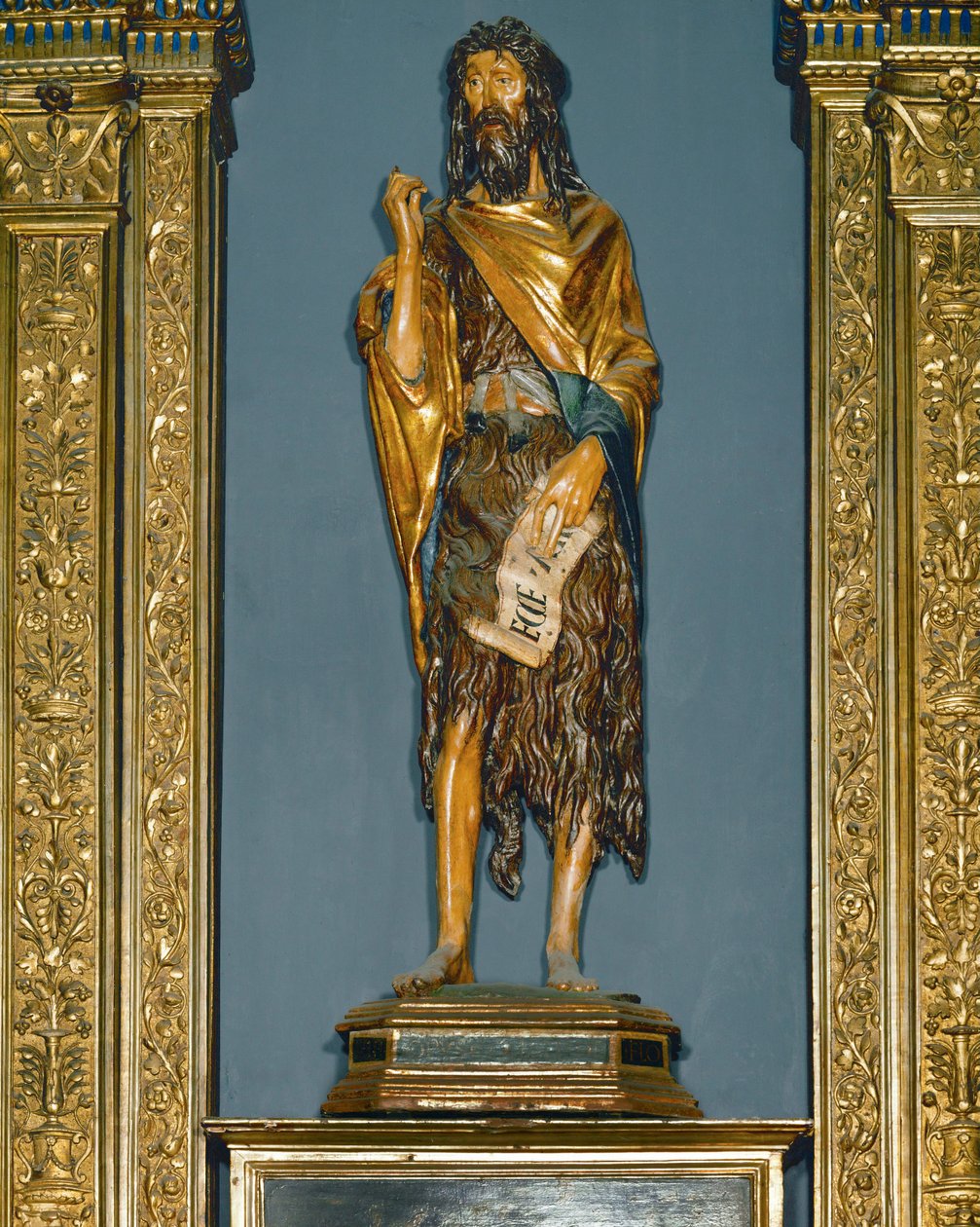 Johannes der Täufer (gemaltes Holz) von Donatello