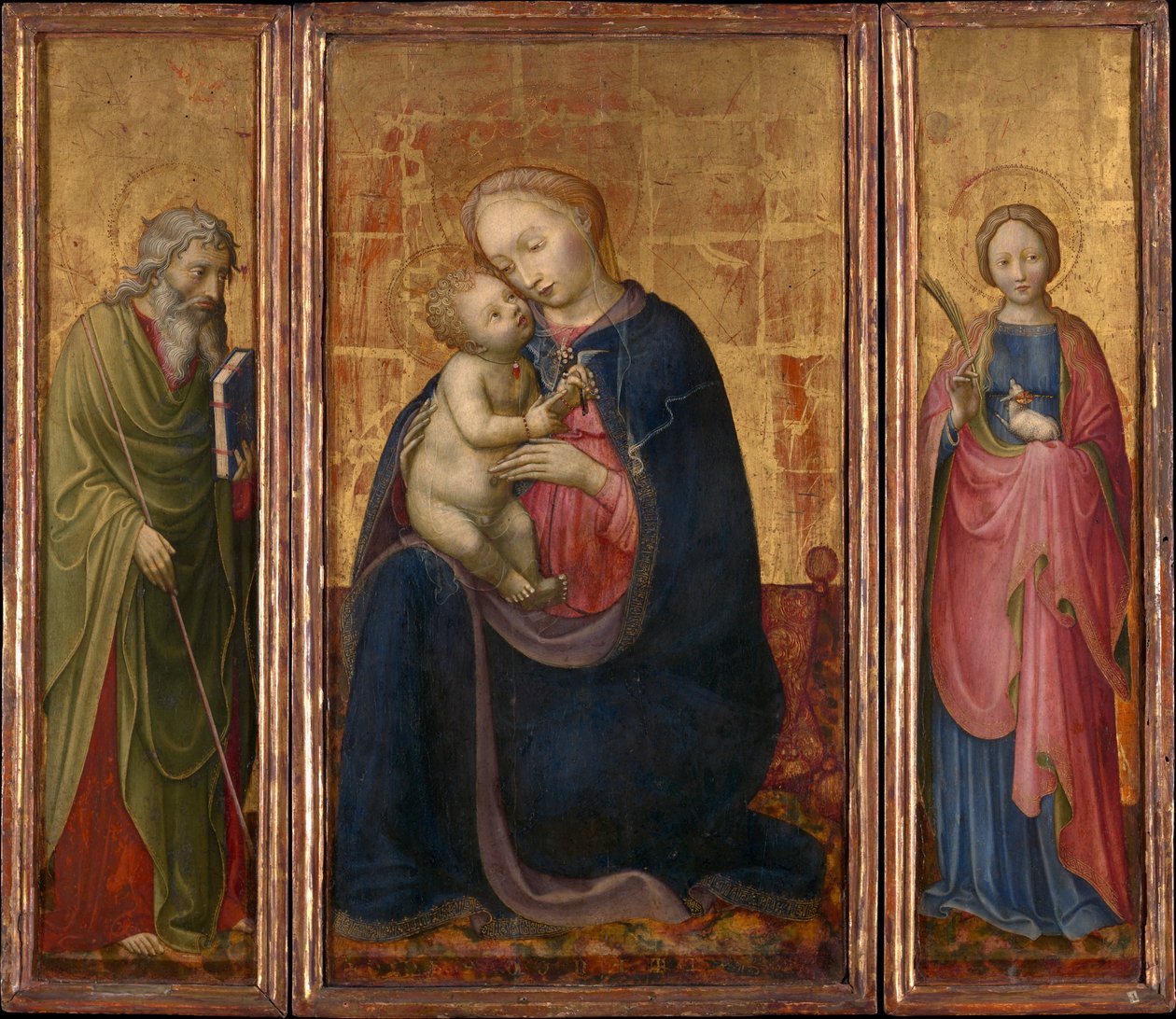 Madonna mit Kind und den Heiligen Philipp und Agnes, ca. 1425-30 von Donato de