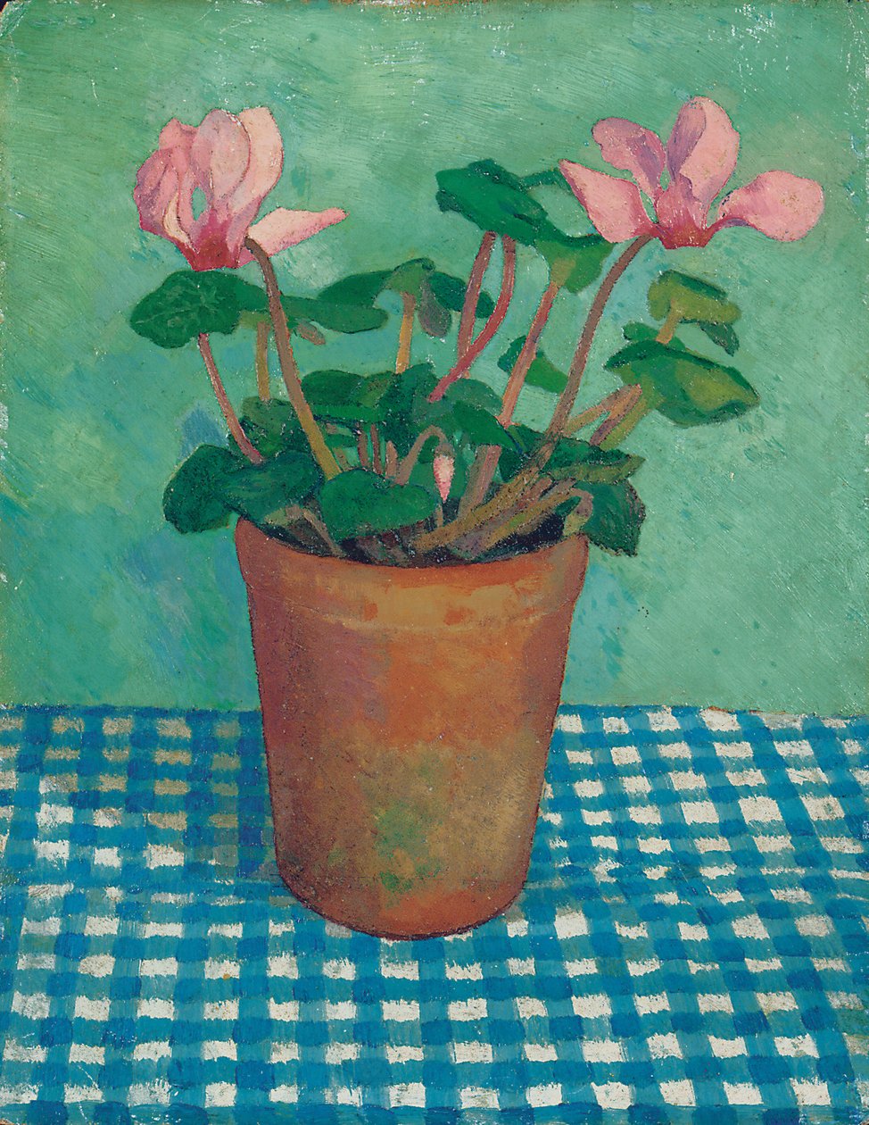 Alpenveilchen im Topf von Dora Carrington