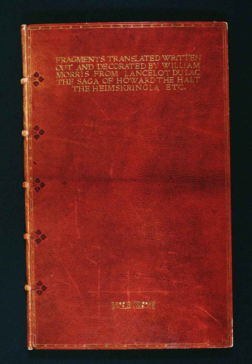 Band mit Manuskriptfragmenten gebunden für Emery Walker (1851-1933) 1902 von Douglas B. Cockerell