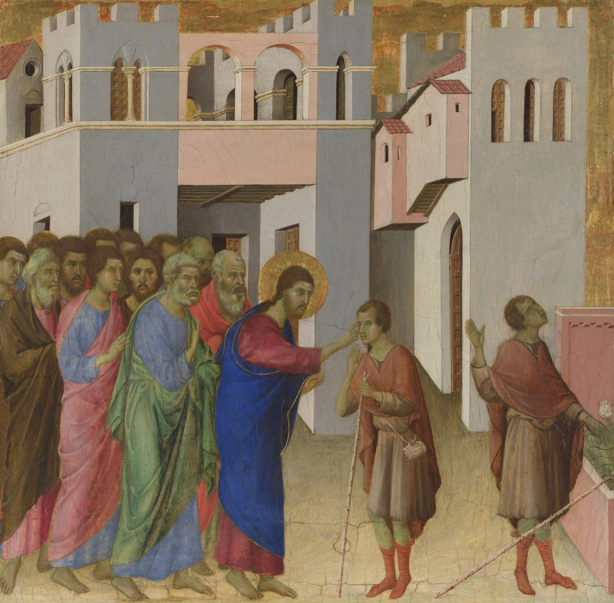 Die Heilung des Blindgeborenen, ca. 1308-1311 von Duccio di Buoninsegna