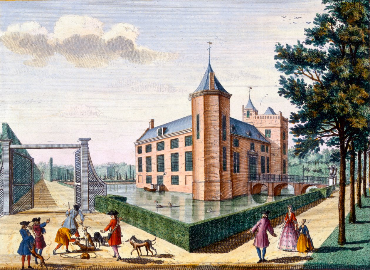 Schloss Assumburg, aus Het Zeganpralent Kennemerlant von Hendrick de Leth und Matthias Brouerius Van Nidek, veröffentlicht um 1700-1730 von Dutch School
