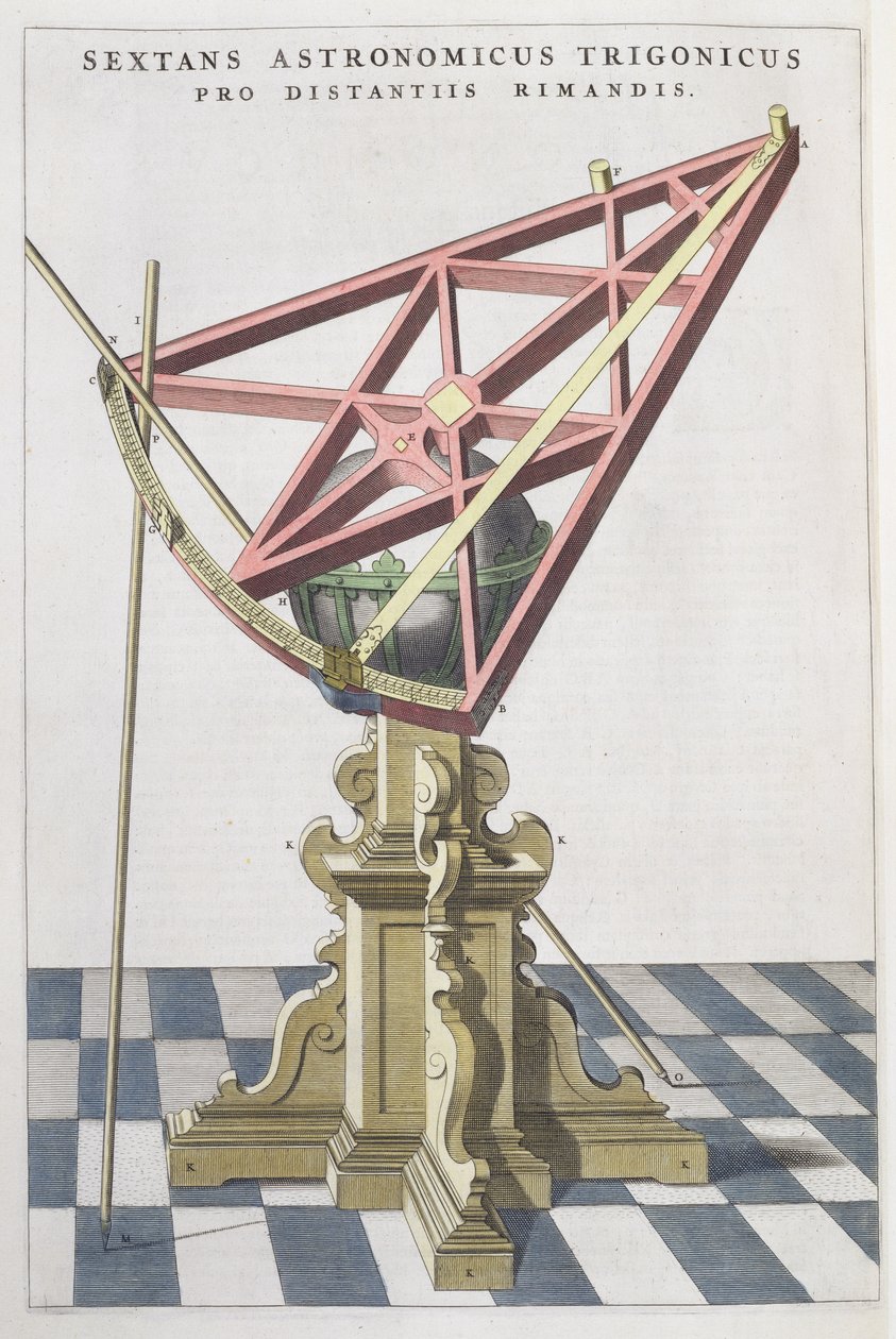 Astronomischer Sextant von Tycho Brahe aus einem Atlas von Joan Blaeu, Amsterdam, 1665 von Dutch School