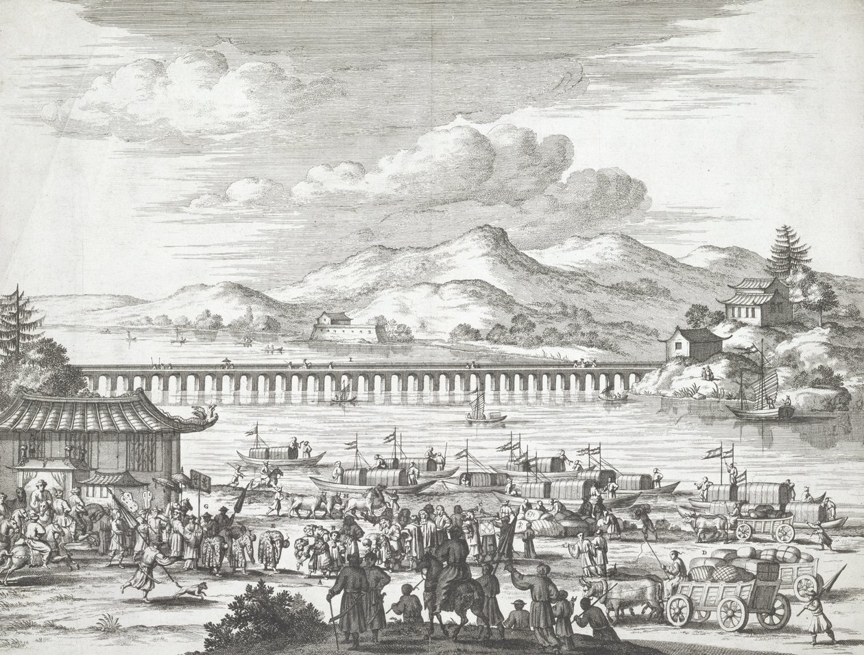 Brücke über den Jangtse-Fluss von Dutch School