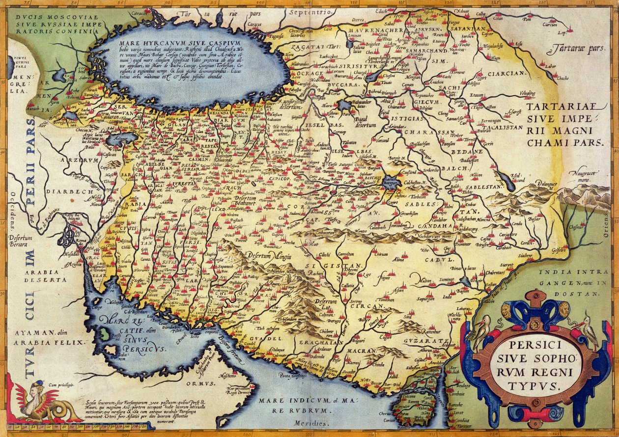 Karte von Persien, aus dem Theatrum Orbis Terrarum, veröffentlicht von Abraham Ortelius (1527-98) Antwerpen, ca. 1590 von Dutch School