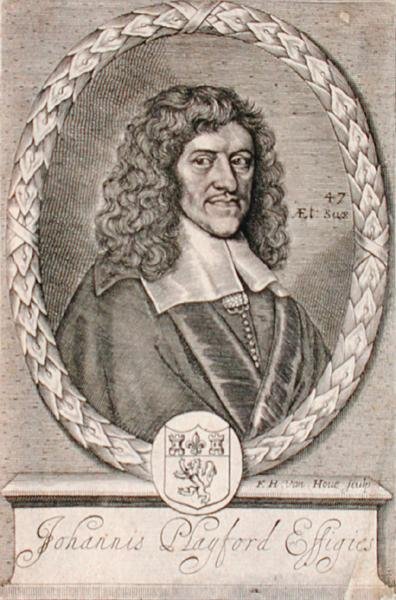 Porträt von John Playford (1623-86) graviert von Frederick Hendrick van Hove (c.1628-98) von Dutch School