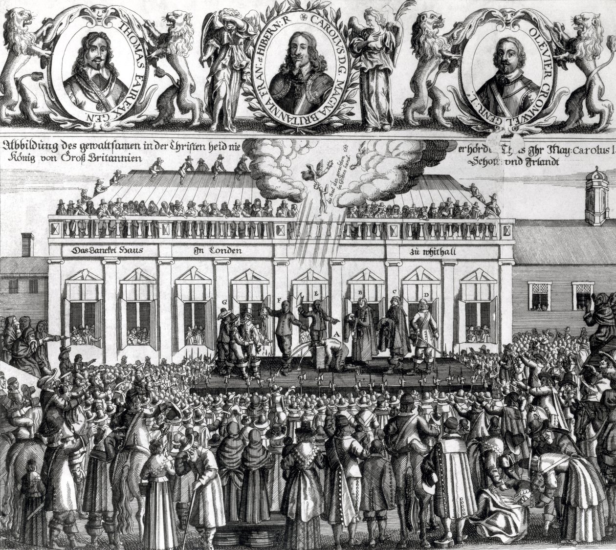 Die Enthauptung von König Karl I., 1649 (Kupferstich) von Dutch School