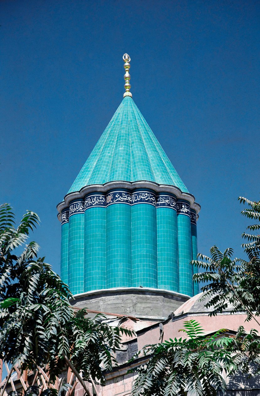 Ansicht des Tekke (oder Sufi-Kloster) von Mevlana, Rückzugsort der tanzenden Derwische von Dynasty Seljuq