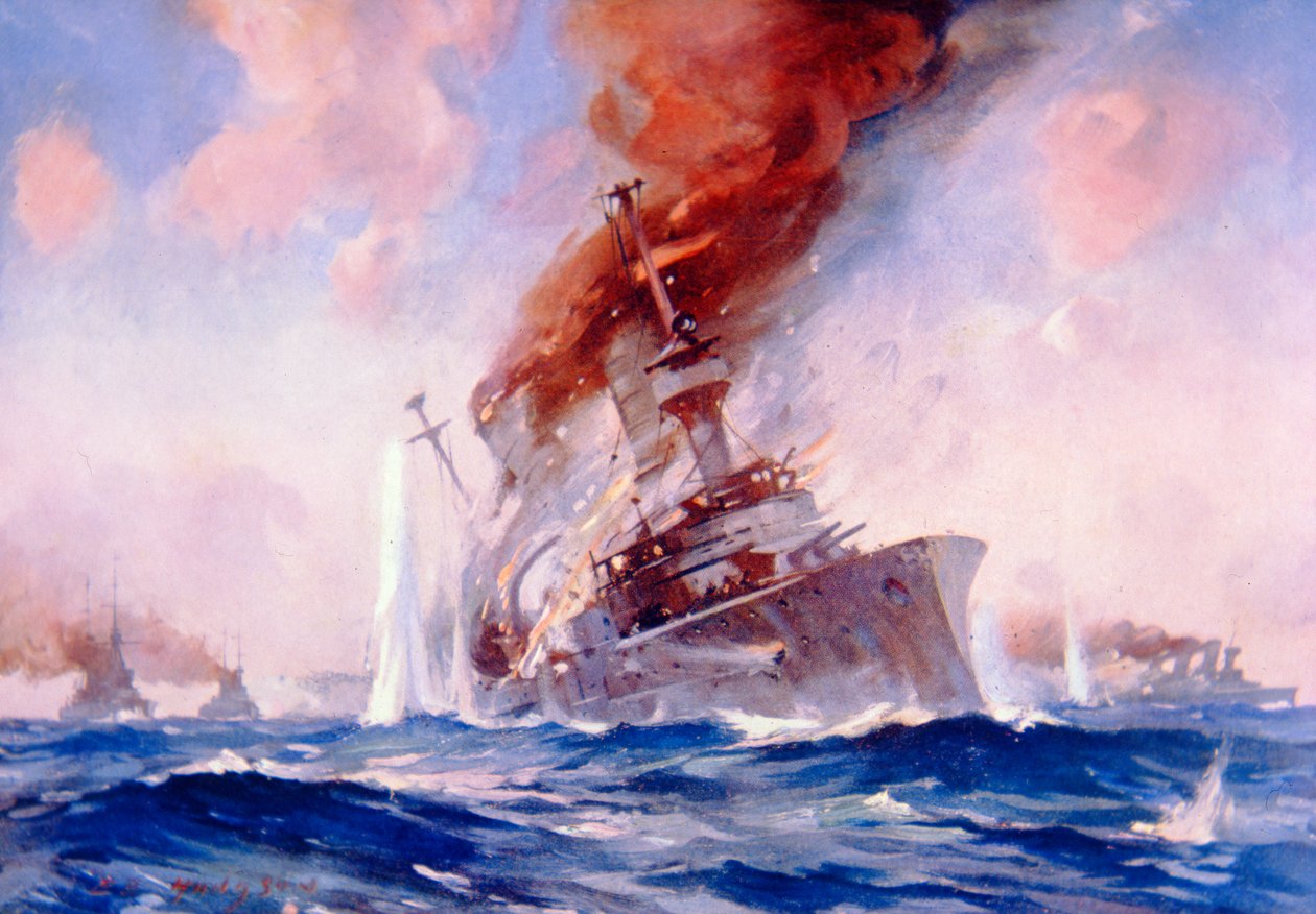 Schlacht um die Falklandinseln: Versenkung der Scharnhorst von E. S. (after) Hodgson
