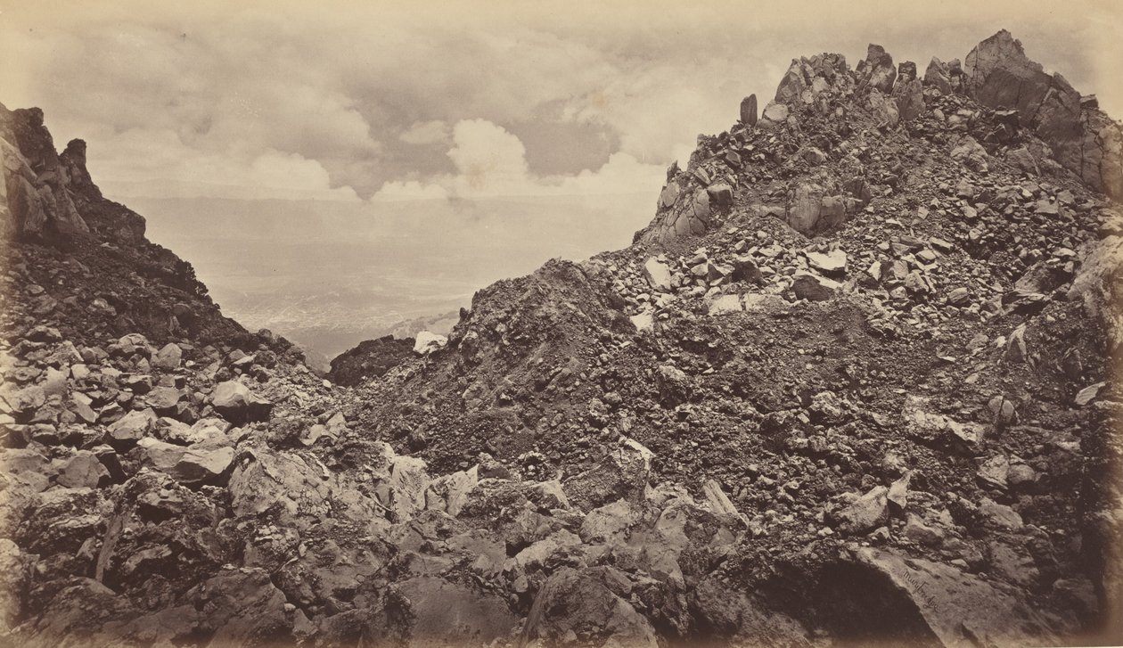 Quezaltenango vom Krater eines Vulkans, 1877 von Eadweard Muybridge